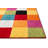 Bright Squared Geometric Red/Blue/Yellow Kids Area Rug-1118754277