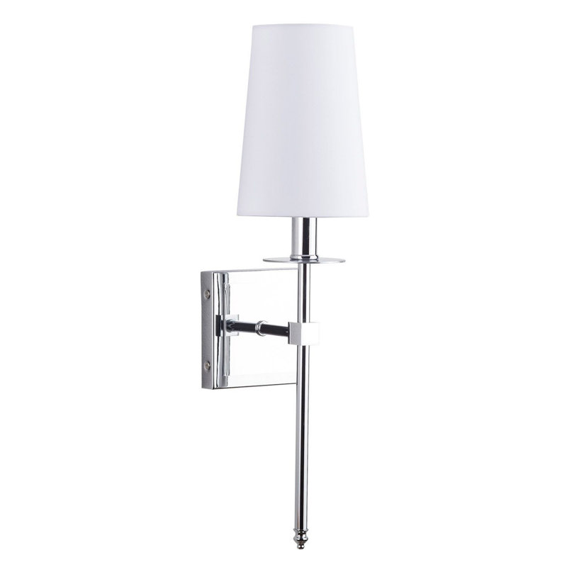 Macauly Armed Sconce, Polished Chrome