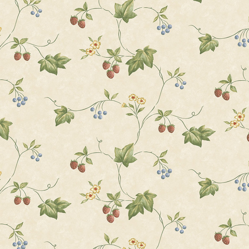 Rouleau de papier peint L 32,7 pi x l 20,5 po Franklin, Bleu / vert