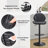 Adjustable Swivel 24"-33" Height Rhombus Faux Leather Bar Stools with Back for Kitchen Island-37222002-37222001