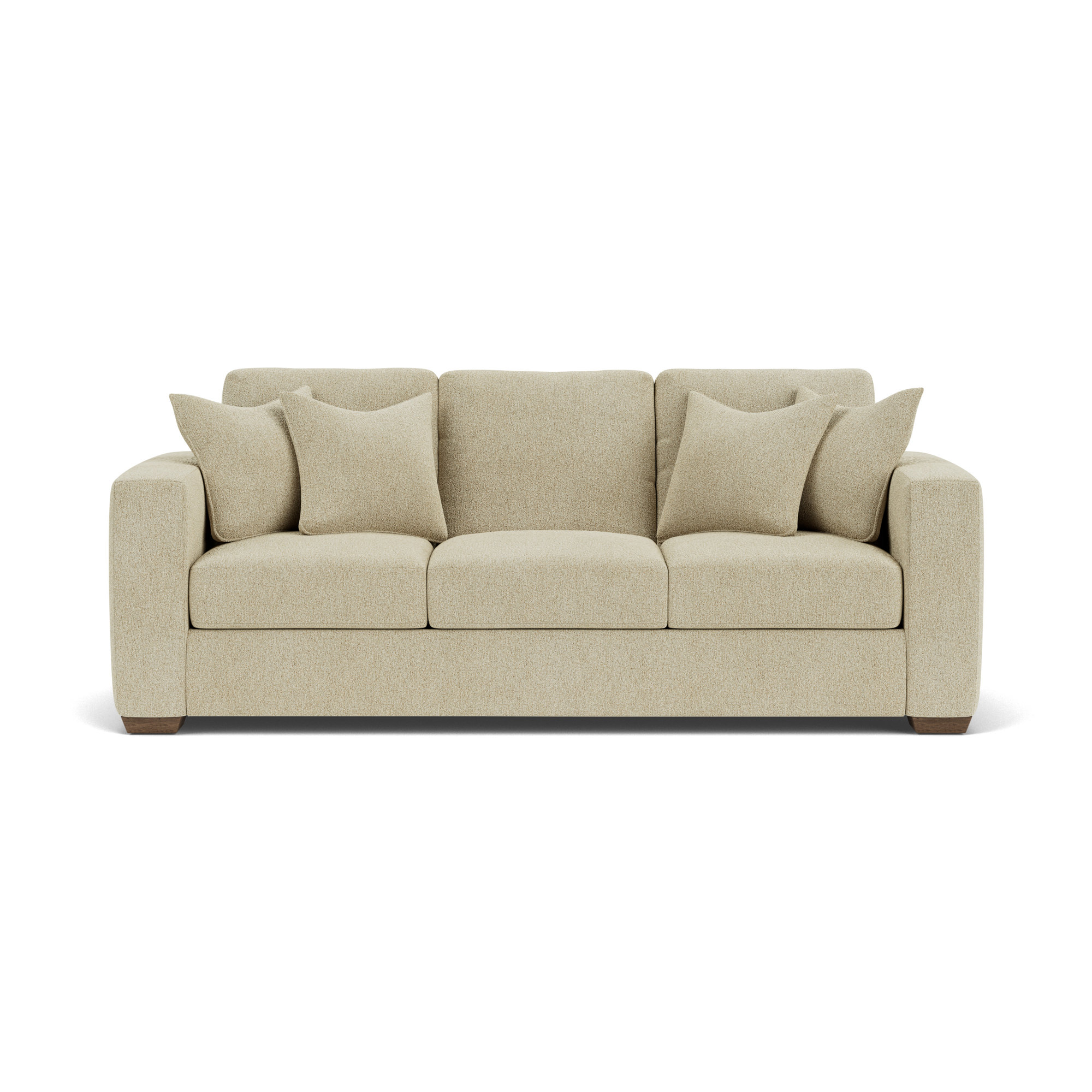 Anaiza 104'' Upholstered Sofa, 37" H x 92" W x 41" D, Antique Polypropylene/Olefin