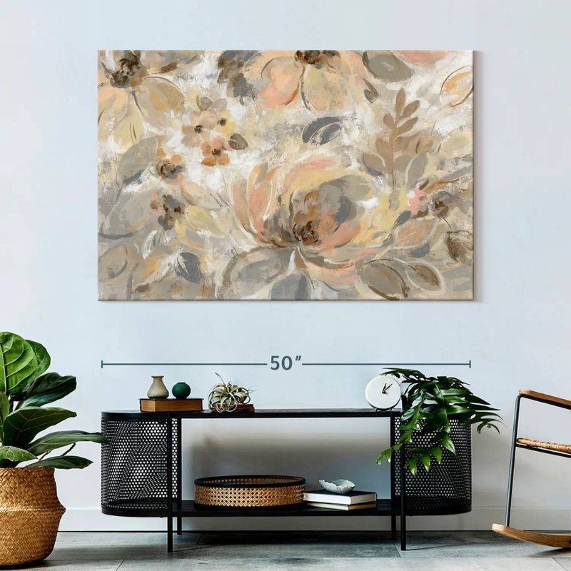 Avery Ivory Floral, 34" H x 51" W