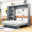 Lit escamotable avec rangement intégré et lumières DEL-857878184-857878189