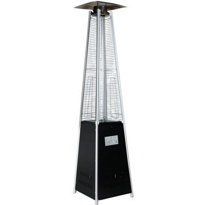 Outdoor Heater 48,000 Propane, With Detachable Wheels, Top Protective Net Cover, And Adjustable Temperature - Great For Garden Entertainment Patio , Cover To From , Heat Suitable Commercial Use