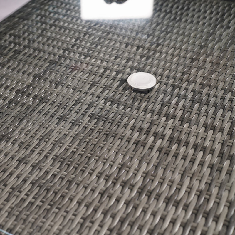 Square Rattan Patio Dining Table