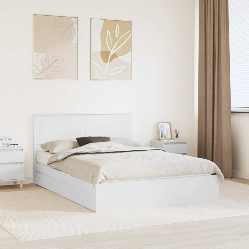 Bed, 140 x 190cm, White