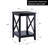 Chalon Modern Farmhouse Style Solid Wood Square End Table with Open Storage Shelf-1176448762