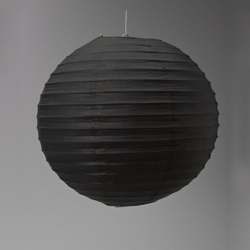 Lanterne en papier, Noir, H 10 po x l 10 po x P 10 po