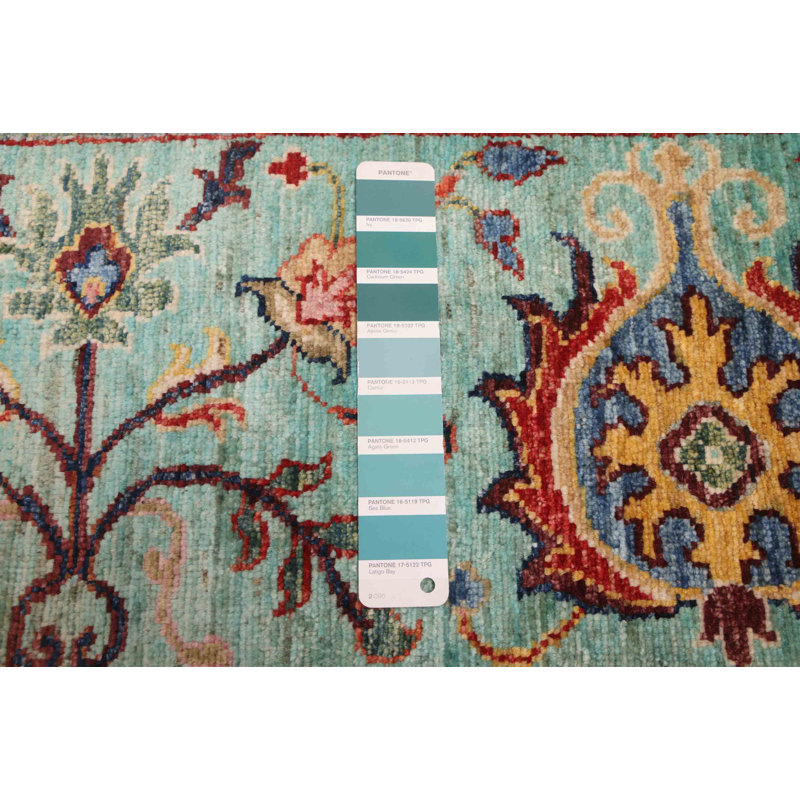 Tapis moderne Ersari cyan 9'9" x 13'9"