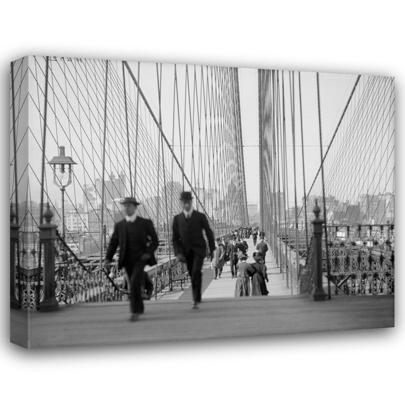 Pont de Brooklyn à New York - 1909, H 36 po x l 45 po