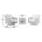 Kells Brayden 3 Piece Outdoor Swivel Rocker Chair Chat Set