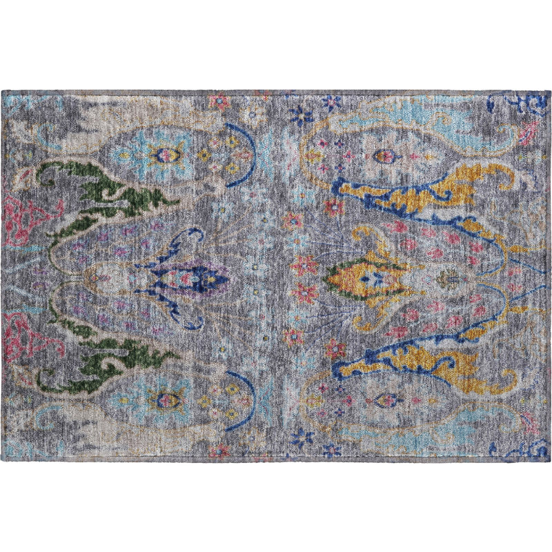 Premium Machine Washable Mayfield AMF1932 Modern Rug, Rectangle 1'8" x 2'6"