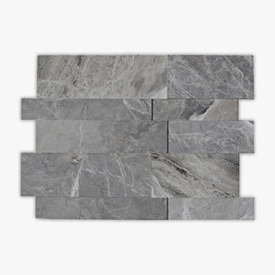 Atlantic Grey Honed 14 3/4x19 3/4 Jumbo Ledger Marble Ledger Panel