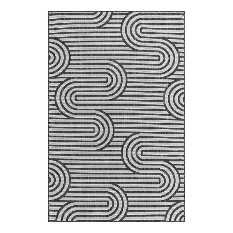 Geometric Indoor / Outdoor Rug, Rectangle 5'3" x 8'