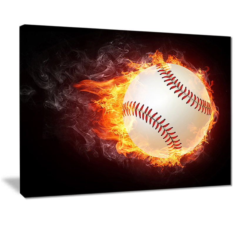 « baseball ball », impression sur toile, H 30 po x l 40 po x P 1 po