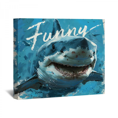 Requin encadré sur toile