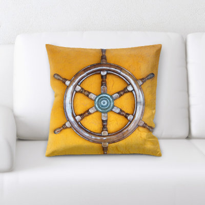 Steering Wheel Microsuede Reversible Throw Pillow