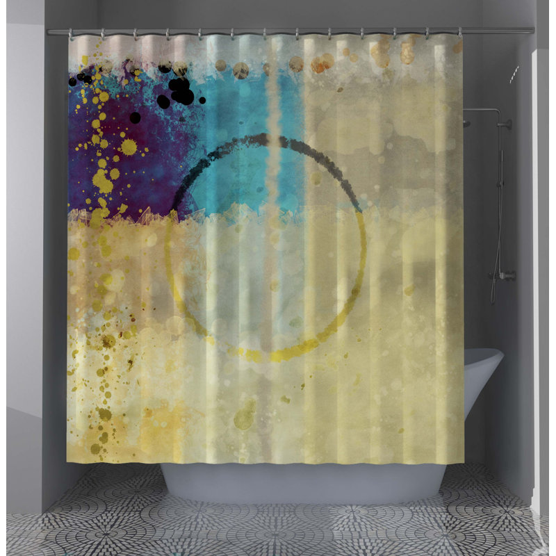 Rideau de douche à motif abstrait khani