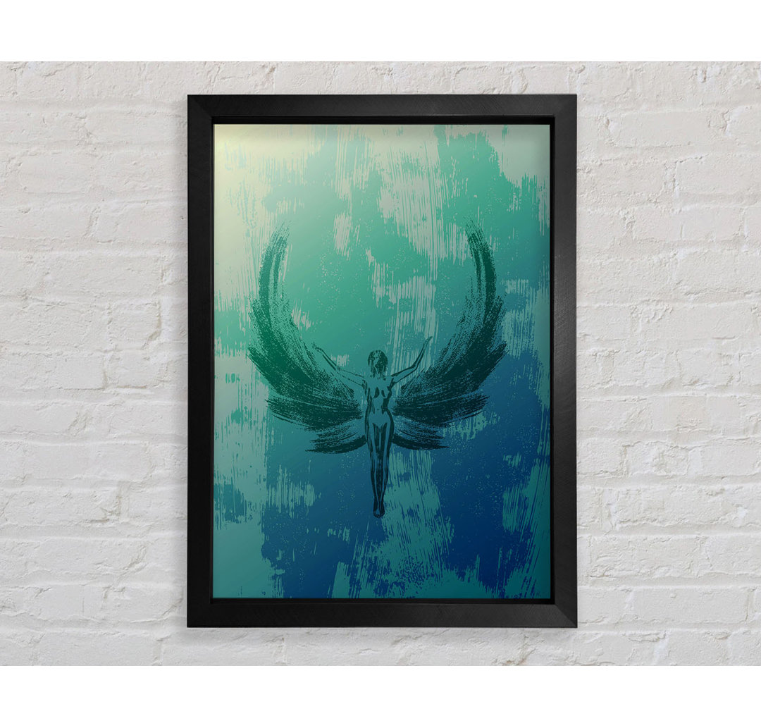 Gerahmtes Wandbild Green Angel