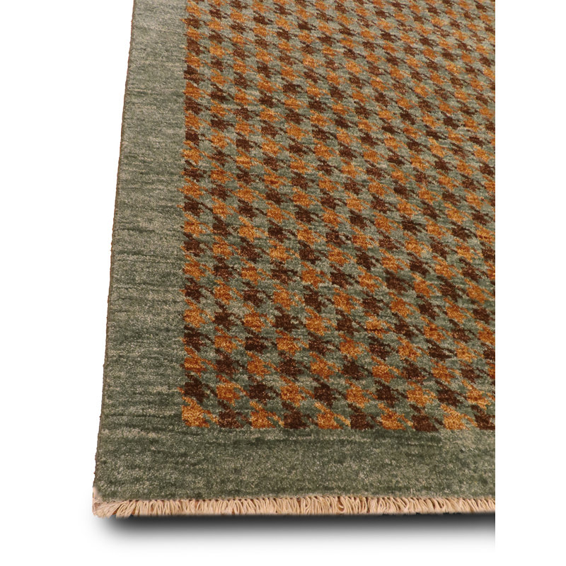 Textures Handmade Wool Houndstooth Area Rug, Rectangle 6' x 9'