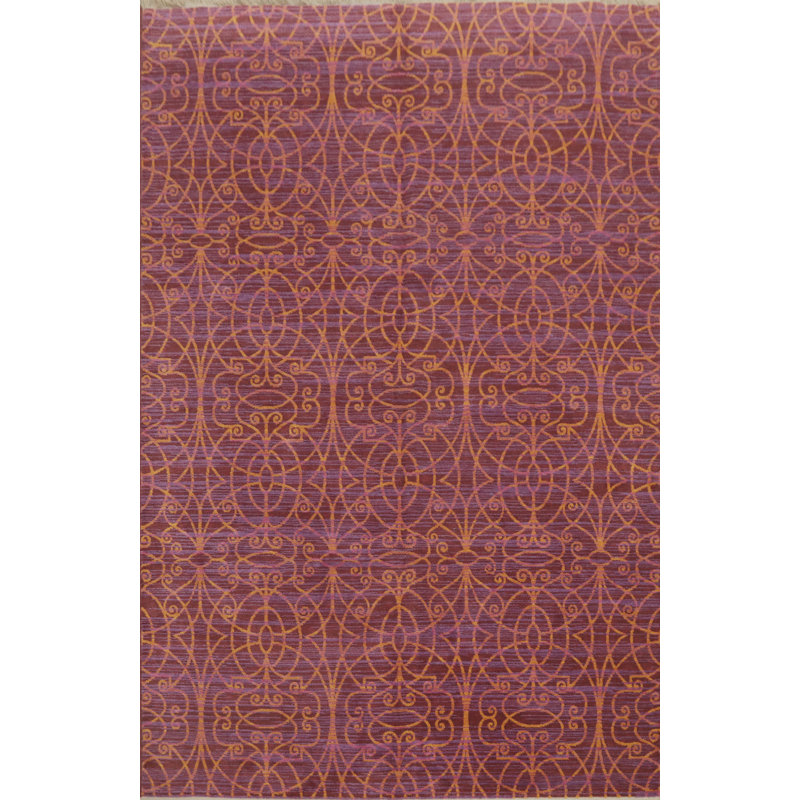 Tapis géométrique de style Gabbeh 6 x 9