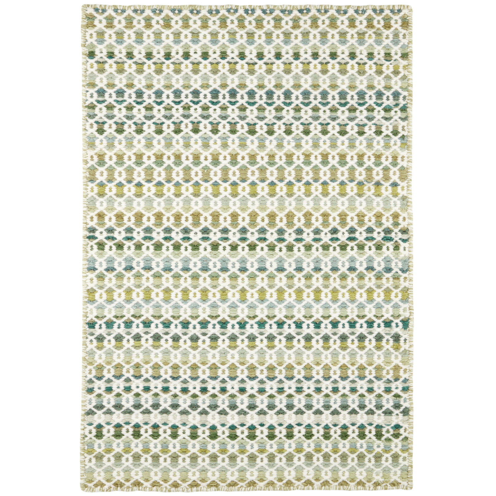 Poppy Moss Handwoven Wool Rug, Rectangle 4' x 6'
