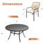 Ensemble repas pour 6 personnes avec table ronde de 53 po et 6 chaises rembourrées en rotin-2016058599