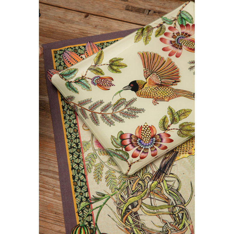 Weaver Garden Acrylic Tray, 18" W x 14" D x 1.5" H, Stone