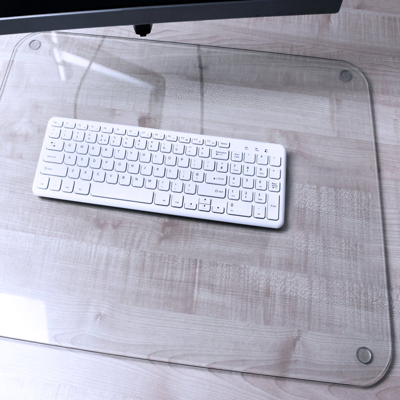 Glaciermat Glass Desk Pad 19" x 24", 19" x 24"