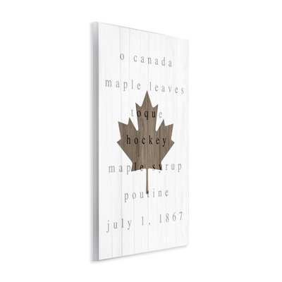 Plaque murale Feuille d'érable Canada Histoire, design par Lil 'Rue