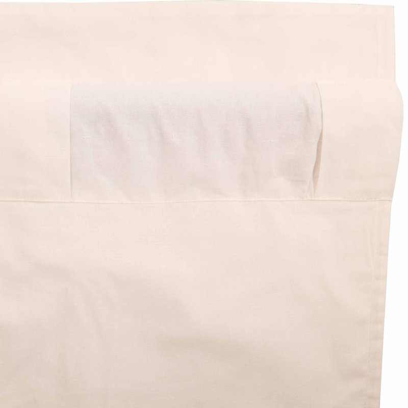 Sickels Ruffled 72'' W Cafe Curtain, Natural Crème, 72" W x 24" L