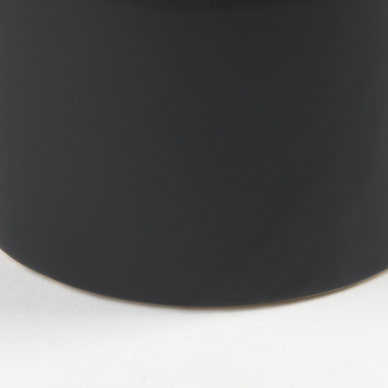 Vase de table en céramique Alisme, H 9 po x l 5 po x P 5 po, Noir mat