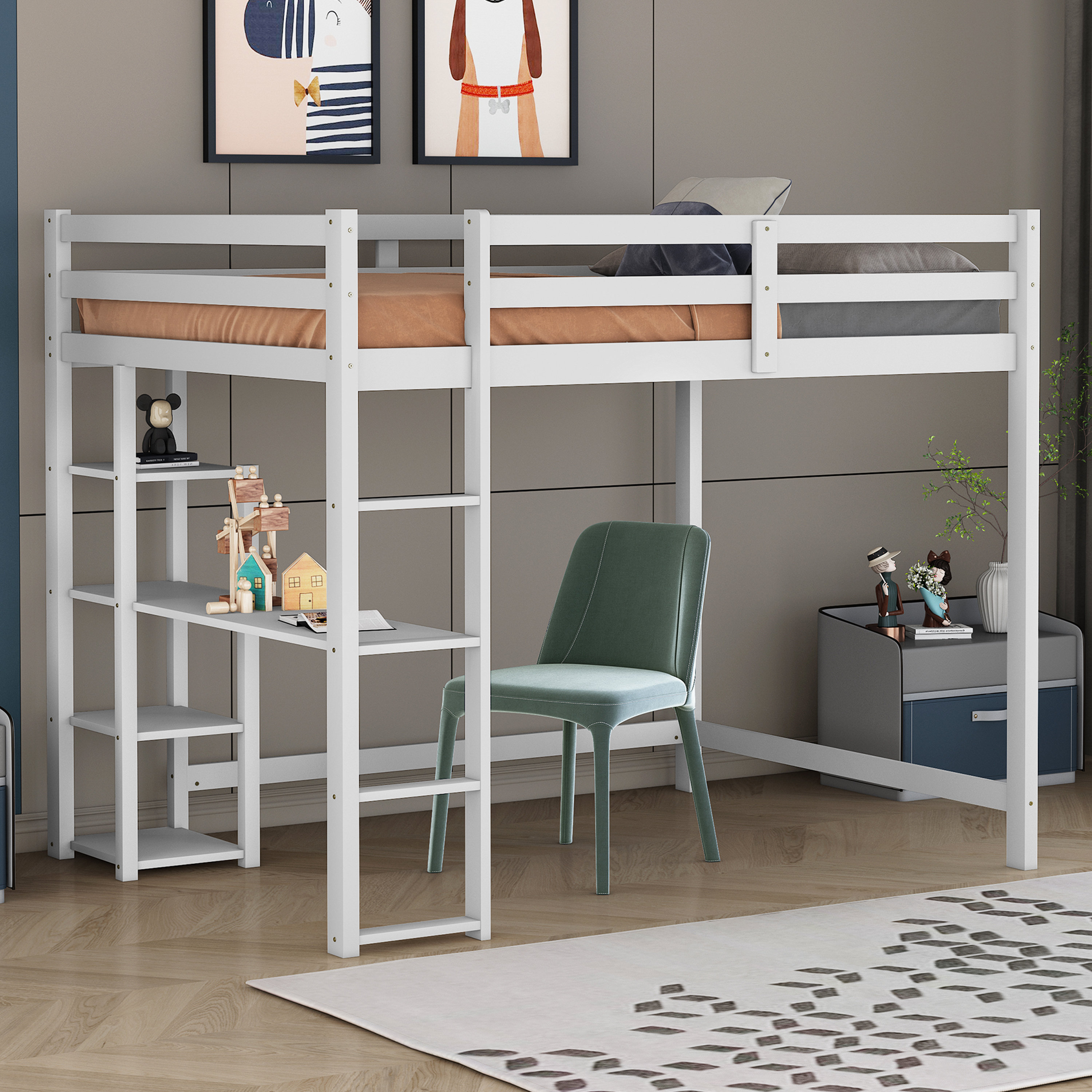 Harriet Bee Eriny Kids Full Loft Bed & Reviews | Wayfair