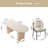 62.99" Modern Rectangle Cream White Dining Table Set with 4 Chairs for Kitchen, Bar, Living Room-418289498-423033015