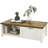 Farmhouse Coffee Table With Storage Drawer, Rustic Coffee Table For Living Room, Open Shelf