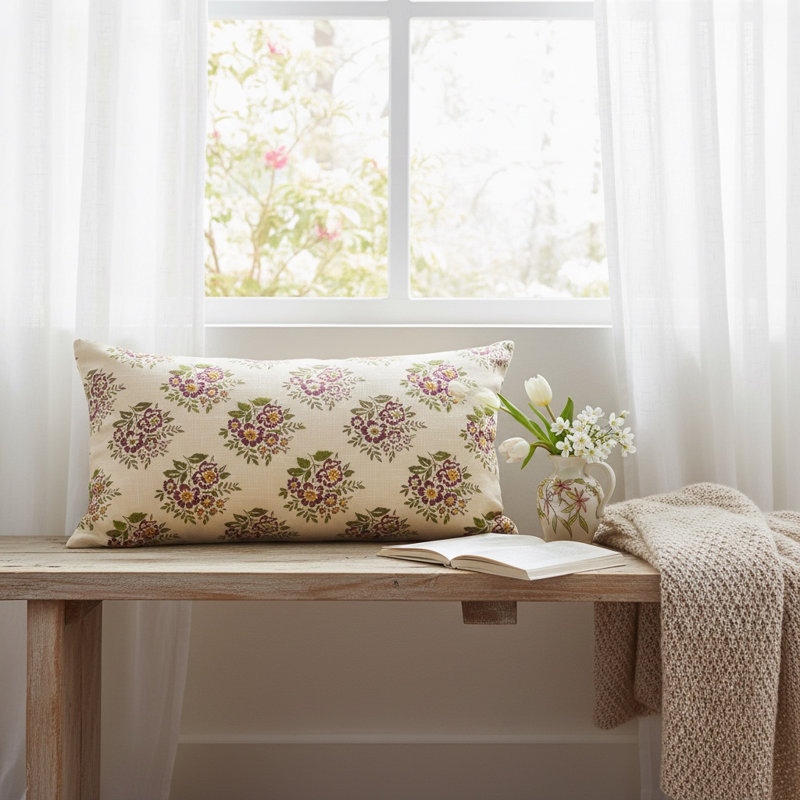 Coussin 100% coton, Duvet synthétique