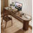 Minimalist Solid Wood Desk: Curved Edge & Cylinder Base-109948520