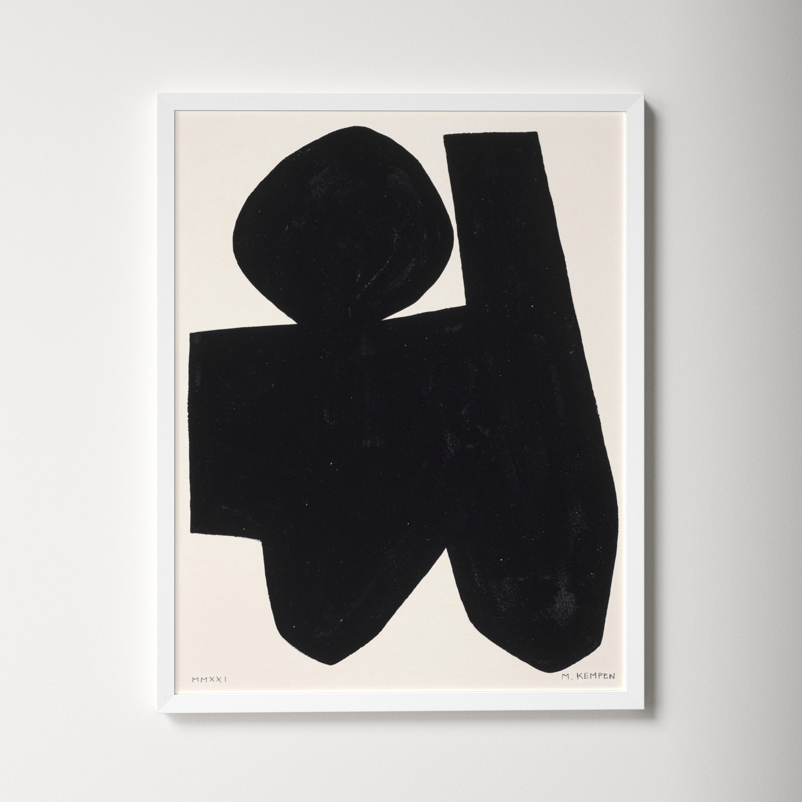 Module On White 4 by Michael Kempen, White, 38" H x 30" W x 1.25" D