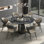 Modern Round Microlite Stone Dining Table Sets