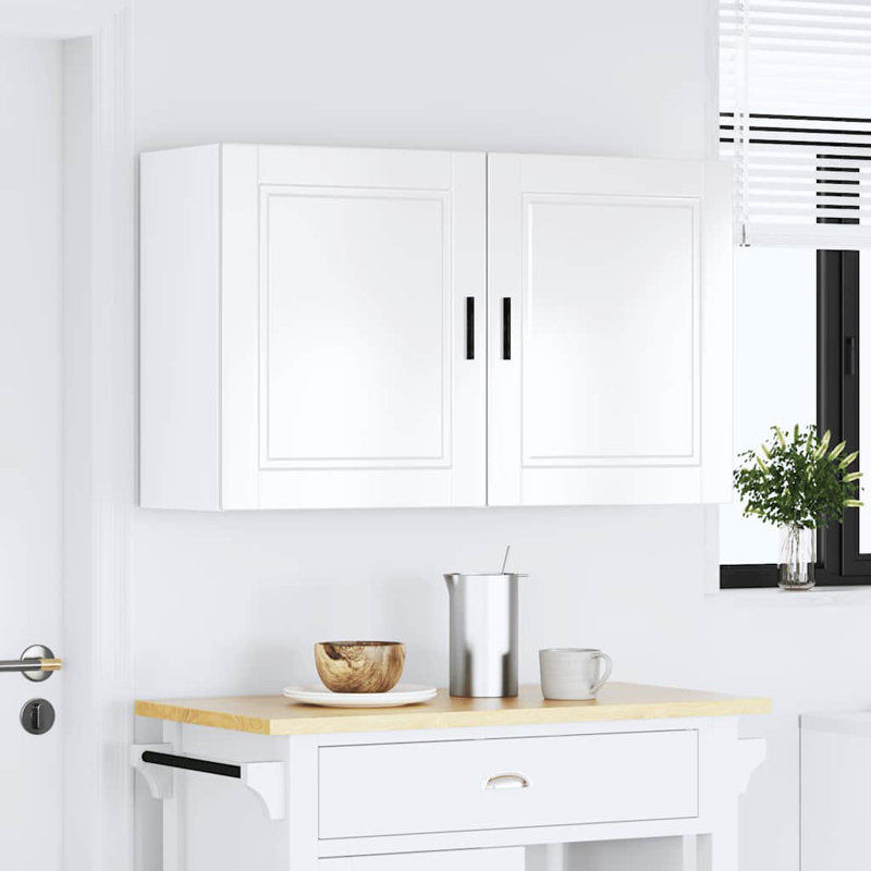 vidaXL Kitchen Wall Cabinet Engineered wood Medium, High Gloss White