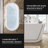 ADECAB 61" x 31'' Acrylic Freestanding Flatbottom Double Ended Soaking Bathtub, Glossy White