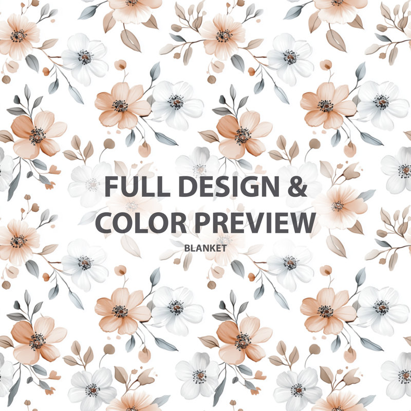 Nomadic Bloom I - Couverture douce florale, jeté en peluche Boho, Floral brun