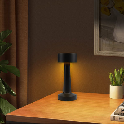 Metal Desk Lamp,touch Sensor Control Led Table Lamp,3 Way Dimmable Nightstand Lamp With Fabric Shade Desk Lamp For Living Room, Dorm, Home Office -  Ebern Designs, 76E7A910F02F459E8101B6705960D01A