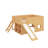 Loft Bed With Slide & Ladder & Storage Shelves,Wooden Full Size Low Loft Bed Frame With Safety Guardrails,Door & Window-1474951427