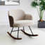 Upholstered Rocking Chair with Metal Legs-1515607276