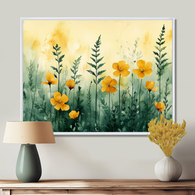 Dorethea Golden Glow of Ferns Tranquility On The Plains III - fougères, art mural