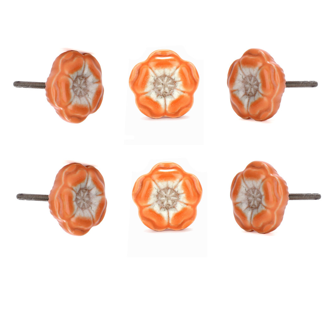 1.8" Length Flower Novelty Knob Multipack (Set of 6) Perilla Home 