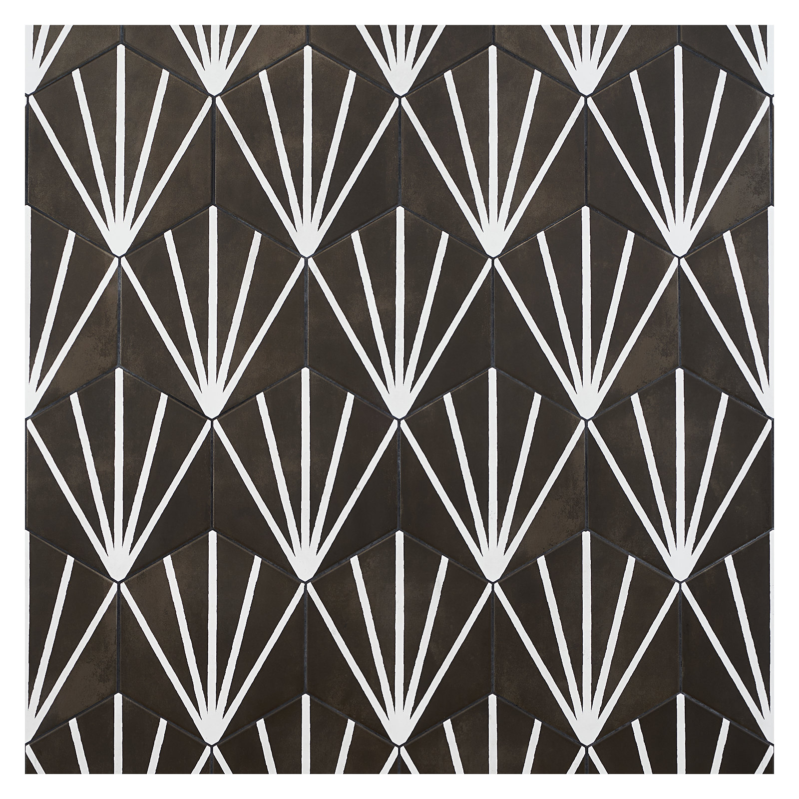 GeoHex Deco 8" Hexagon Matte Porcelain Floor and Wall Tile (9.03 Sq. Ft. / Case), Black
