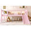 Lit mezzanine simple avec tablettes de rangement, lit mezzanine inférieur en bois massif avec lumières DEL et garde-corps pleine longueur-2096145858