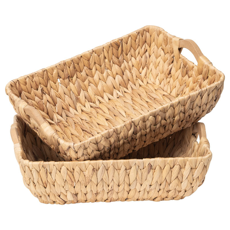 Paniers en osier avec poignées, panier en osier naturel